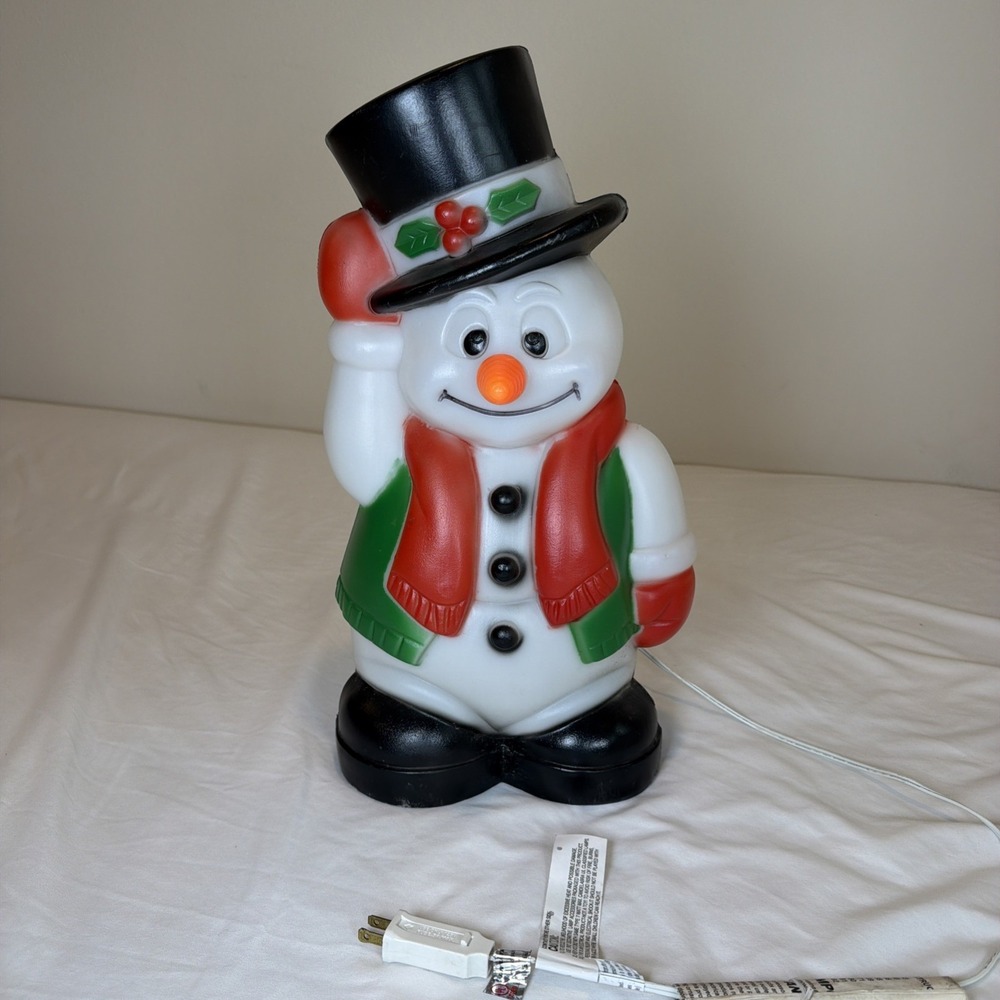 Vintage 18" Christmas Frosty The Snowman Carrot Nose Blow Mold General Foam